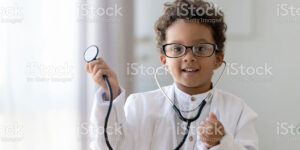 child with stethescope